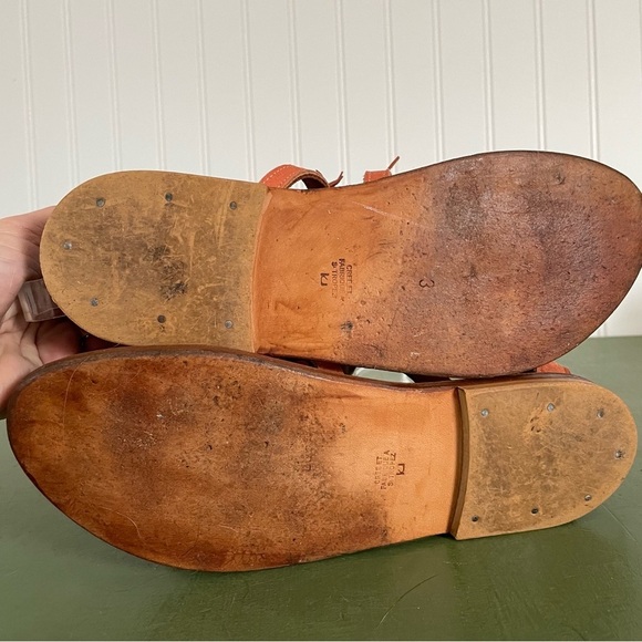 K Jacques Strappy Sandals w Fringed Vamps in Terra Cotta Nubuck *France* - Picture 8 of 12